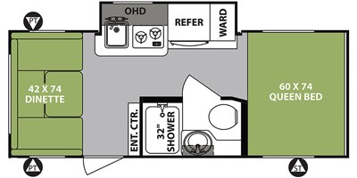 2019 Forest River r-pod RP-190 floorplan