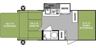 2019 Forest River r-pod RP-176T floorplan