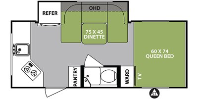 2019 Forest River r-pod RP-179 floorplan