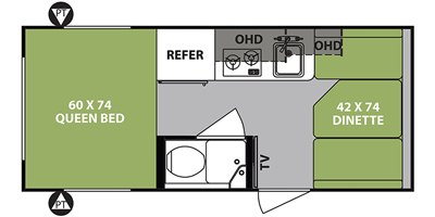 2019 Forest River r-pod RP-171 floorplan