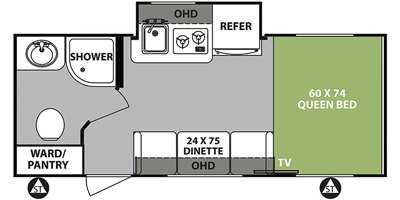 2019 Forest River r-pod RP-180 floorplan