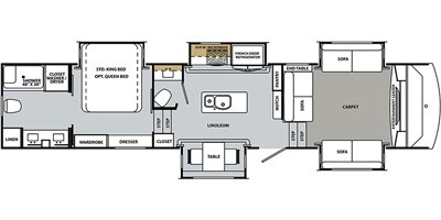 2019 Forest River Cardinal Luxury 3700FLX floorplan