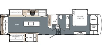 2019 Forest River Cardinal Limited 3600DVLE floorplan