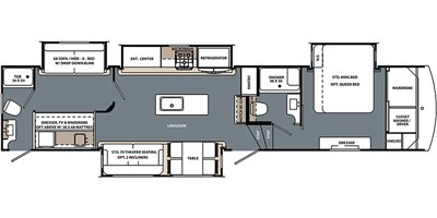 2019 Forest River Cardinal Limited 3830BHLE floorplan