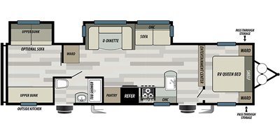 2019 Forest River EVO T3250 floorplan