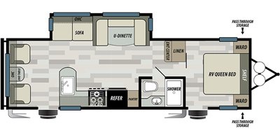 2019 Forest River EVO T2600 floorplan