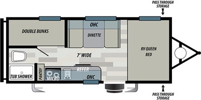 2019 Forest River EVO Factory Select 177BH floorplan