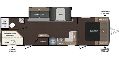 2019 Dutchmen Atlas 2922BH floorplan