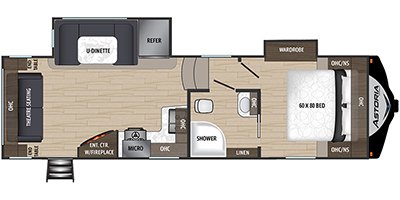 2019 Dutchmen Aerolite Astoria 2513RLF floorplan