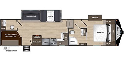 2019 Dutchmen Aerolite Astoria 3123BHF floorplan