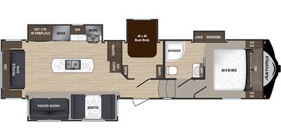 2019 Dutchmen Aerolite Astoria 3273MBF floorplan