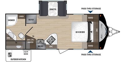 2019 Dutchmen Aerolite 2133RB floorplan