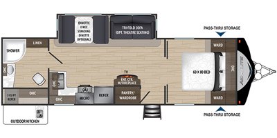 2019 Dutchmen Aerolite 2733RB floorplan