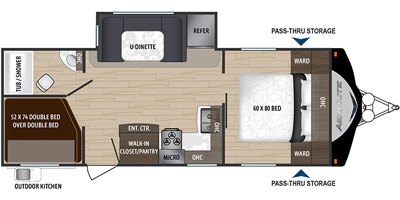 2019 Dutchmen Aerolite 2573BH floorplan