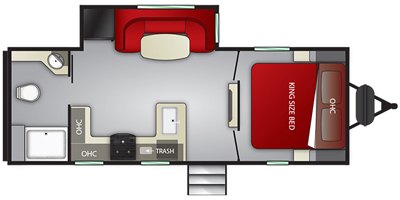 2019 Cruiser RV Radiance Ultra Lite R-22RB floorplan