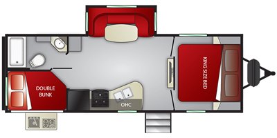 2019 Cruiser RV Radiance Ultra Lite R-24BH floorplan