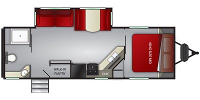 2019 Cruiser RV Radiance Ultra Lite R-25RB floorplan