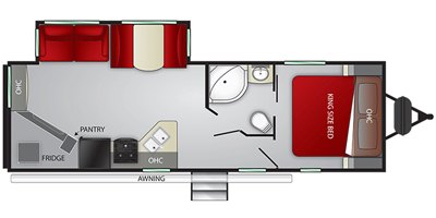 2019 Cruiser RV Radiance Ultra Lite R-26RE floorplan