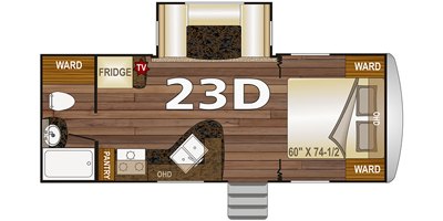 2019 Northwood Nash 23D floorplan