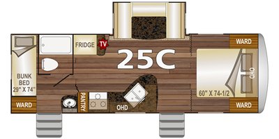 2019 Northwood Nash 25C floorplan