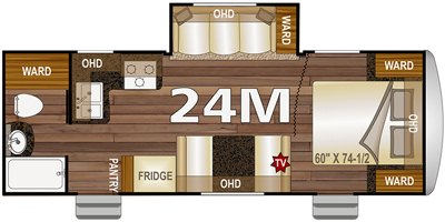 2019 Northwood Nash 24M floorplan