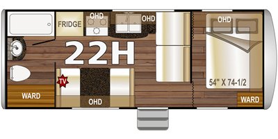 2019 Northwood Nash 22H floorplan