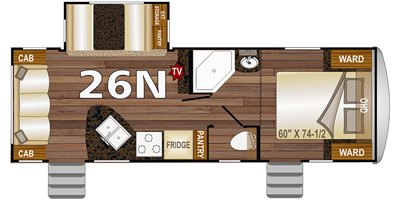 2019 Northwood Nash 26N floorplan