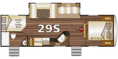 2019 Northwood Nash 29S floorplan