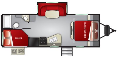 2019 Cruiser RV Shadow Cruiser SC240BHS floorplan