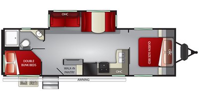 2019 Cruiser RV Shadow Cruiser SC277BHS floorplan