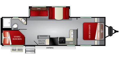 2019 Cruiser RV Fun Finder Extreme Lite 27BH floorplan