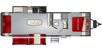 2019 Cruiser RV Fun Finder Extreme Lite 29RS floorplan