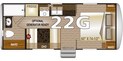 2019 Northwood Arctic Fox Classic 22G floorplan