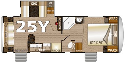 2019 Northwood Arctic Fox Classic 25Y floorplan