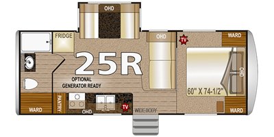 2019 Northwood Arctic Fox Classic 25R floorplan