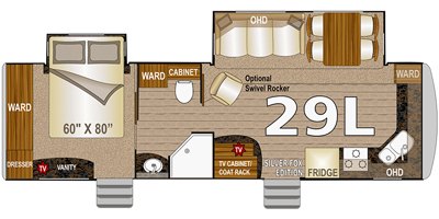 2019 Northwood Arctic Silver Fox Edition 29L floorplan