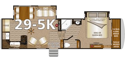 2019 Northwood Arctic Silver Fox Edition 29-5K floorplan