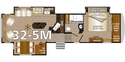 2019 Northwood Arctic Silver Fox Edition 32-5M floorplan