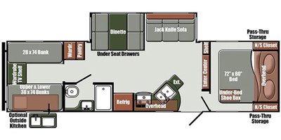 2019 Gulf Stream Envision 284QB floorplan