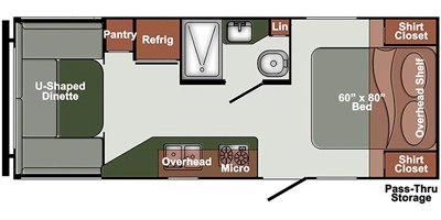 2019 Gulf Stream Envision SVT 22UDL floorplan