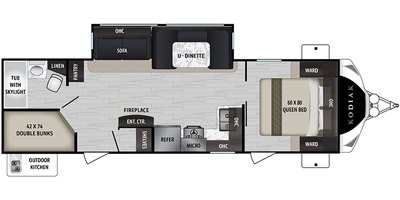 2019 Dutchmen Kodiak Ultimate 288BHSL floorplan