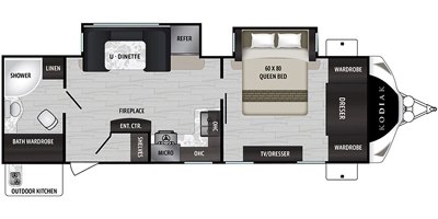 2019 Dutchmen Kodiak Ultimate 2711BS floorplan