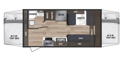 2019 Dutchmen Kodiak Ultra-Lite 186E floorplan