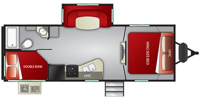 2019 Cruiser RV MPG Ultra-Lite MPG 2400BH floorplan
