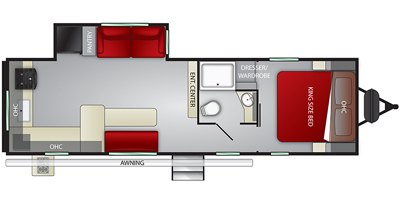 2019 Cruiser RV MPG Ultra-Lite MPG 2975RK floorplan