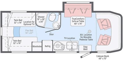 2019 Winnebago Navion® 24V floorplan