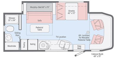 2019 Winnebago Navion® 24D floorplan