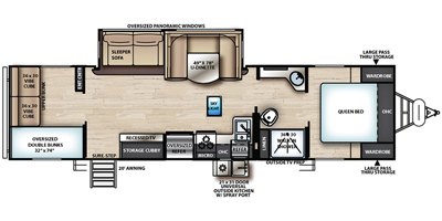 2019 Forest River Vibe 28BH floorplan