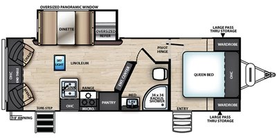 2019 Forest River Vibe 24RL floorplan