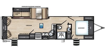 2019 Forest River Vibe 29RL floorplan